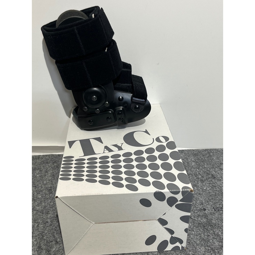 TayCo External Ankle Brace T-100-1-L Small Left Foot Black Medical Support